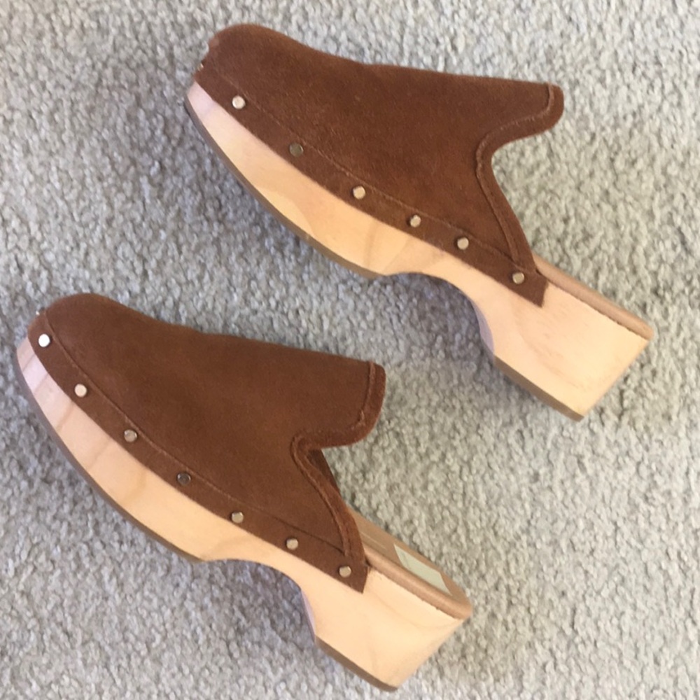 DOLCE VITA/“CLOSEN”SLIP-ON STUDDED CLOGS IN”COGNAC” - Picture 7 of 10